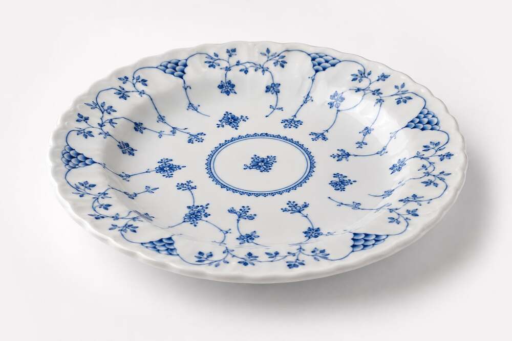 Set of 4 Queen's Finlandia Blue and White Earthenware Swirl Bowls